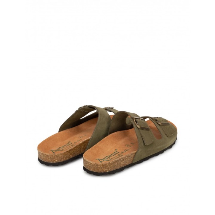 AUTENTI Sandalias Bio HOmbre Hebillas Kaki