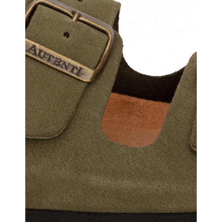 AUTENTI Sandalias Bio HOmbre Hebillas Kaki