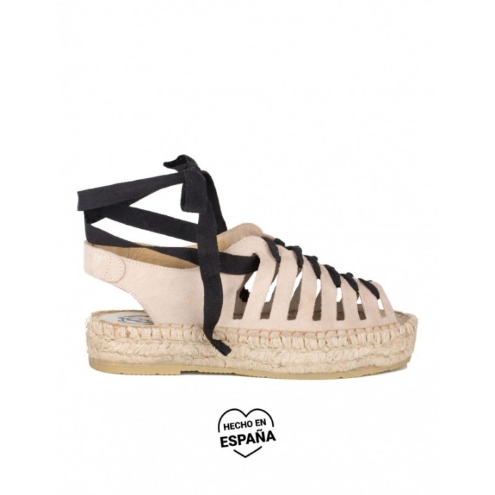 Sandalias Esparto Doble Suela Beige PERA LIMONERA