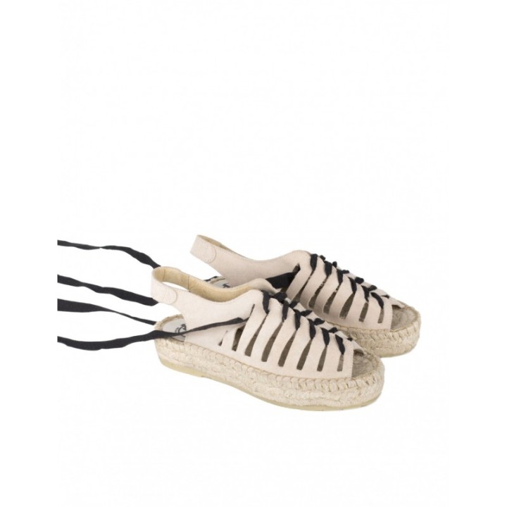 Sandalias Esparto Doble Suela Beige PERA LIMONERA