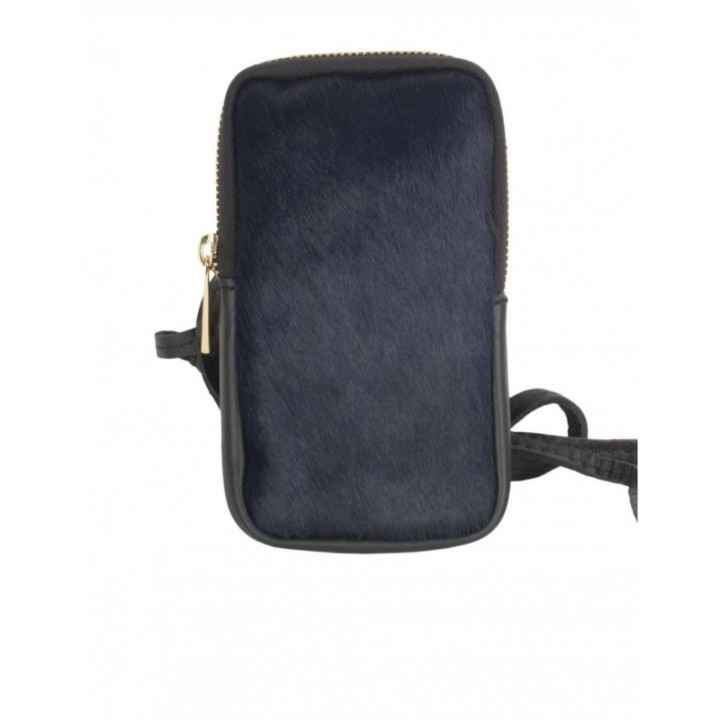 Funda Movil Colgar Piel Azul Marino