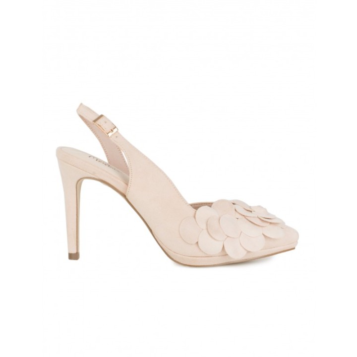 Zapatos Salon Flores Nude