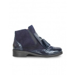 SALONISSIMOS Botines Lengueta Charol Marino