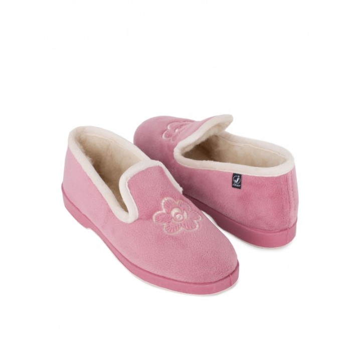 Zapatillas de Casa Cerradas Bordado Rosas