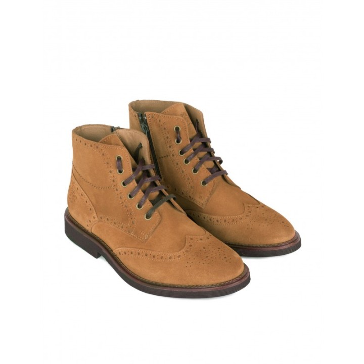 Botas Cordones Serraje Cuero PERA LIMONERA