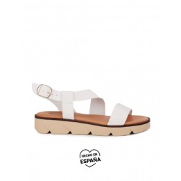 Sandalias Piel Blancas
