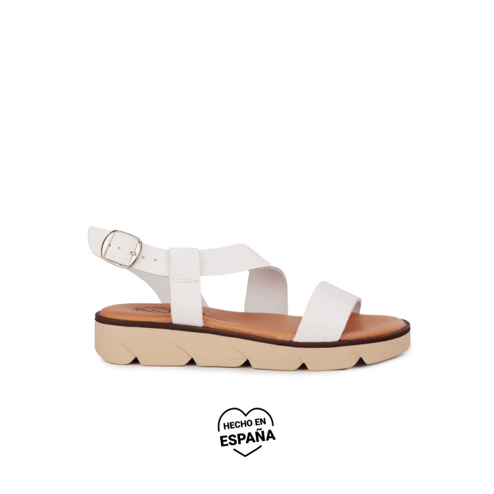 Sandalias Piel Blancas