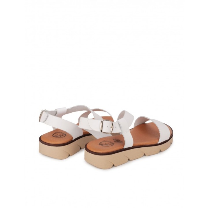Sandalias Piel Blancas