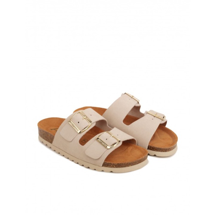 AUTENTI Sandalias Bio Hebillas Beige