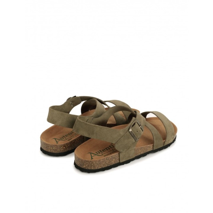 AUTENTI Sandalias Bio Hombre Tiras Verde