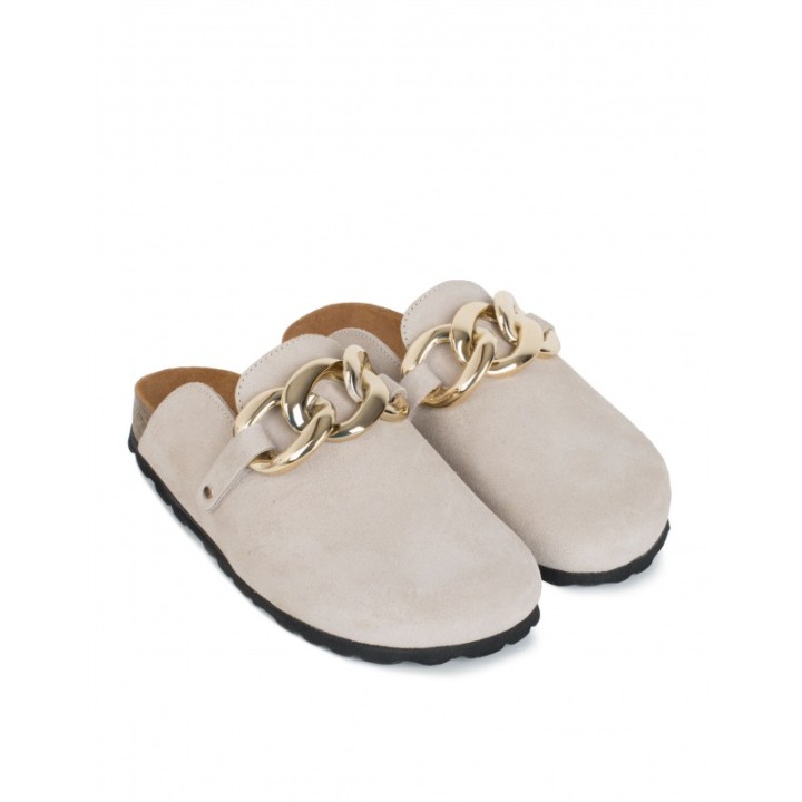 AUTENTI Zuecos Bio Cadena Beige