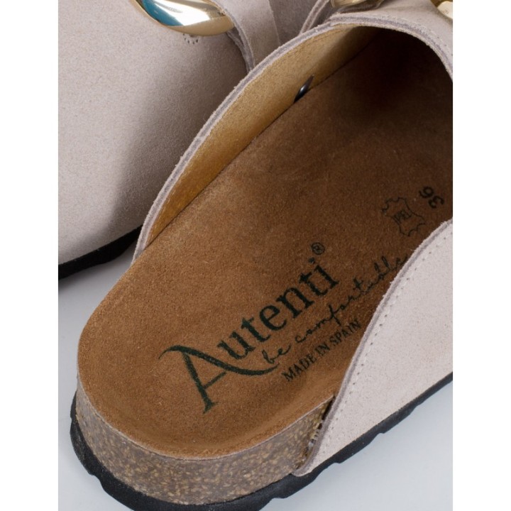 AUTENTI Zuecos Bio Cadena Beige