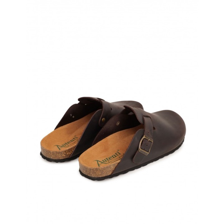 AUTENTI Zuecos Bio Hebilla Marrones Hombre