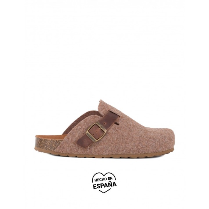 AUTENTI Zapatillas Casa Bio Fieltro Marron