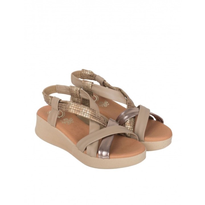 Sandalias Tiras Tubulares Taupe PERA LIMONERA