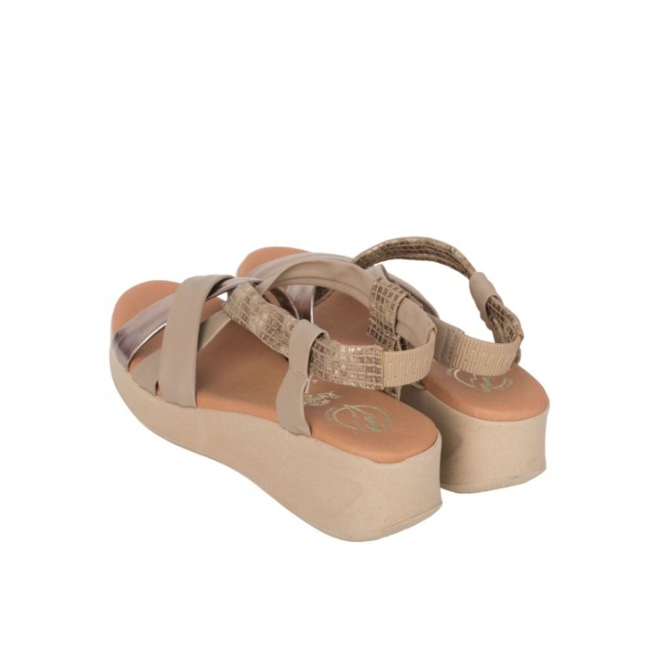Sandalias Tiras Tubulares Taupe PERA LIMONERA