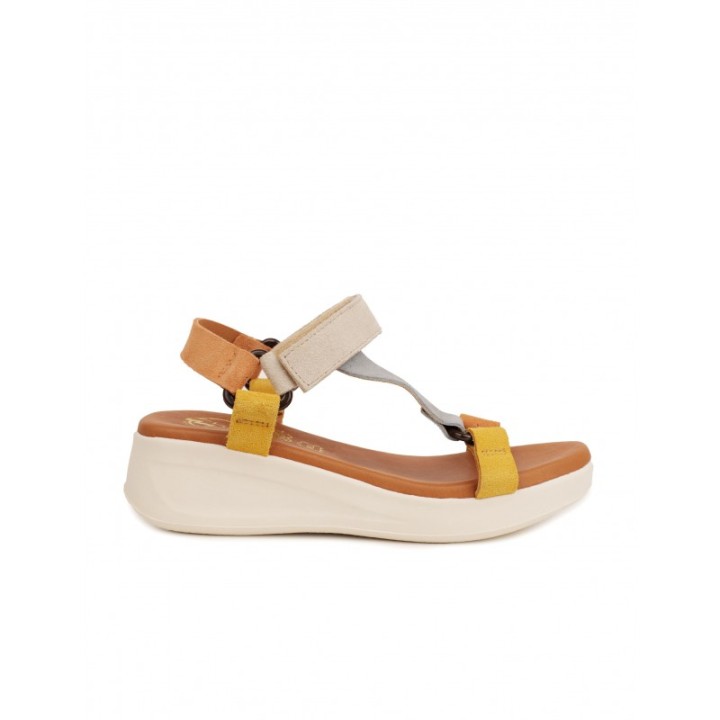 Sandalias Velcro Tiras Multicolor Pastel PERA LIMONERA