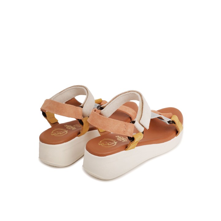 Sandalias Velcro Tiras Multicolor Pastel PERA LIMONERA