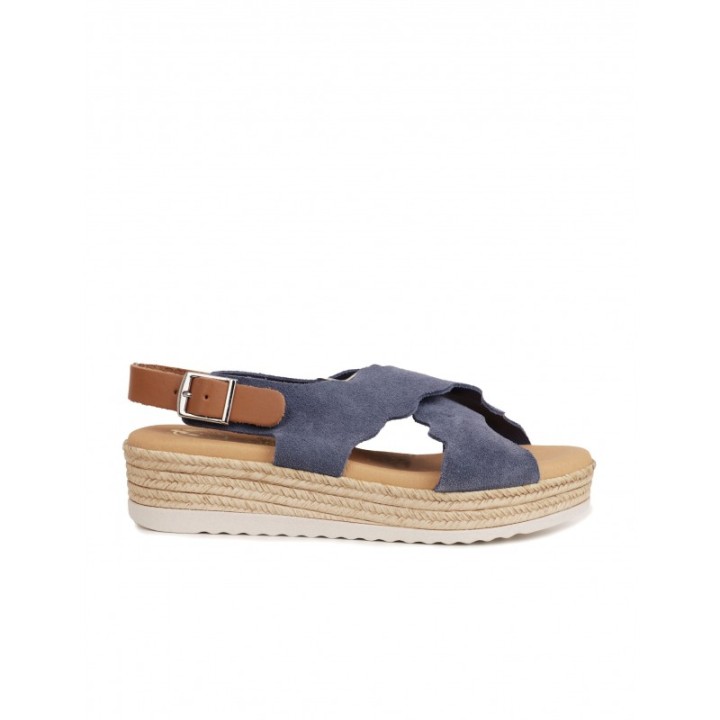 Sandalias Cuna Tiras Cruzadas Azules PERA LIMONERA