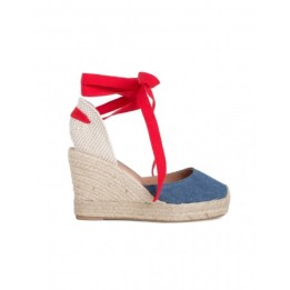 Alpargatas Cintas Cuna Denim PERA LIMONERA