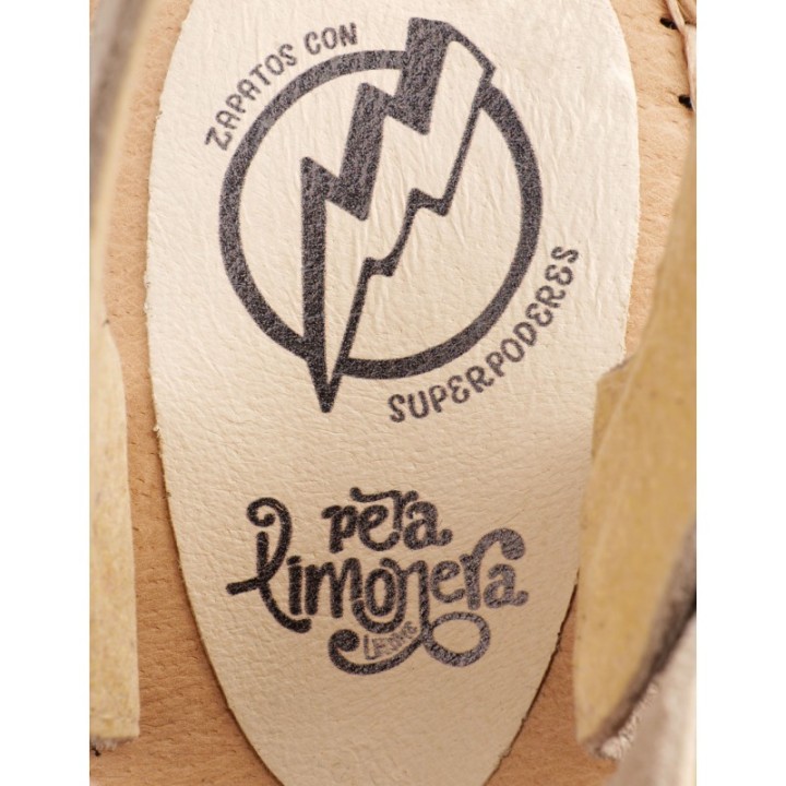 Sandalias Esparto Velcro Taupe PERA LIMONERA