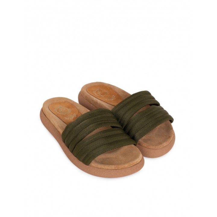 Sandalias Planta Anatomica Plataforma Kaki PERA LIMONERA