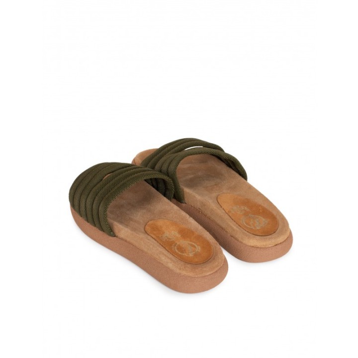 Sandalias Planta Anatomica Plataforma Kaki PERA LIMONERA