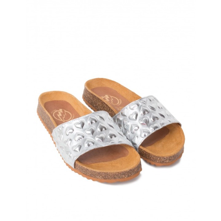 Sandalias Bio Corazones Plata PERA LIMONERA