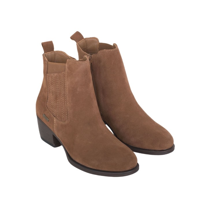 Botines Tacon Impermeables Chelsea Marrones