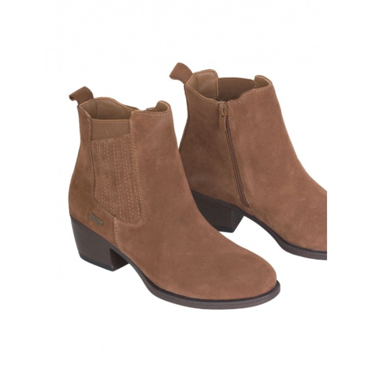 Botines Tacon Impermeables Chelsea Marrones