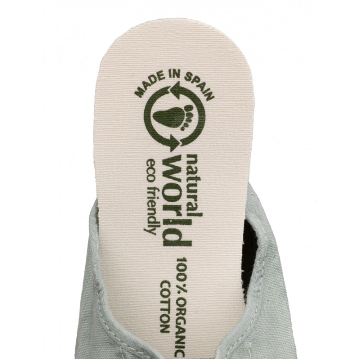 NATURAL WORLD Zapatillas Lona Puntera Celeste