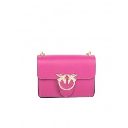 Bolso Piel Cadena Pajaros Fucsia
