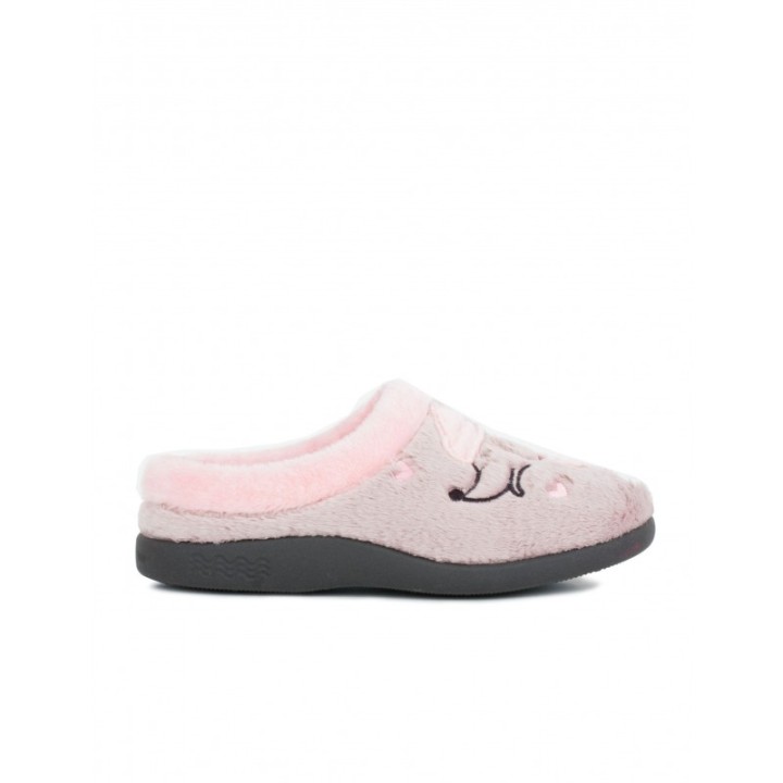 Zapatillas Casa Perro Rosa