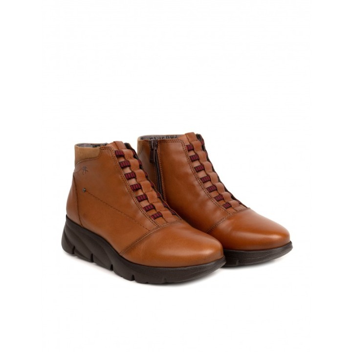 FLUCHOS Botines Cordones Elasticos Cuero