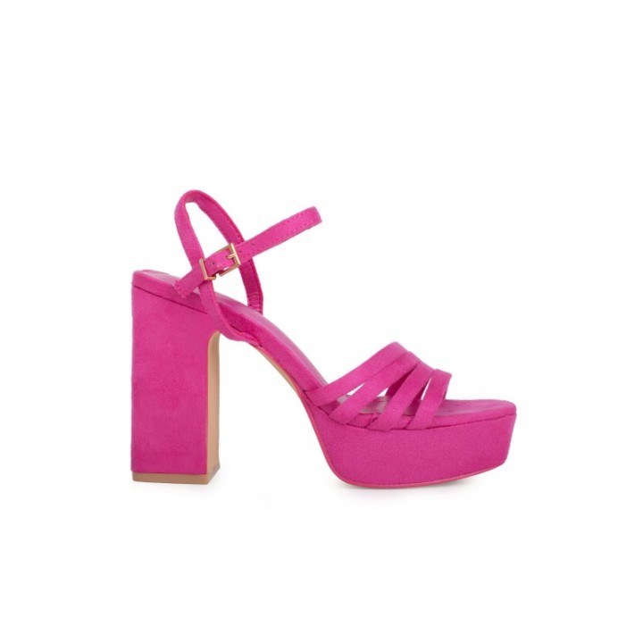 Sandalias Fiesta Plataforma Fucsia