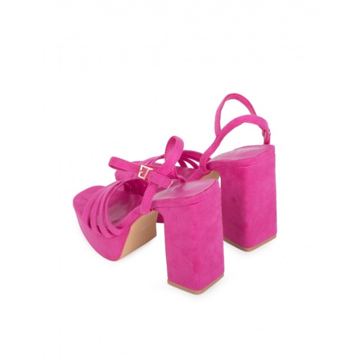 Sandalias Fiesta Plataforma Fucsia