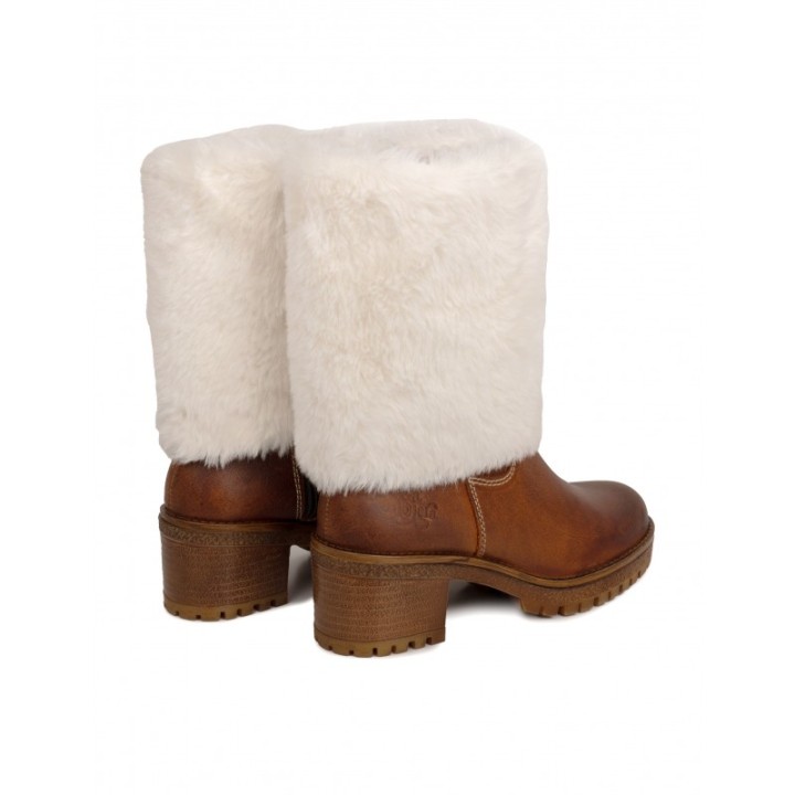 Botas Piel Pelo Track Cuero