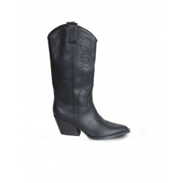 Botas Camperas Tacon Negras