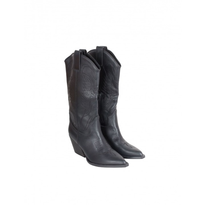 Botas Camperas Tacon Negras
