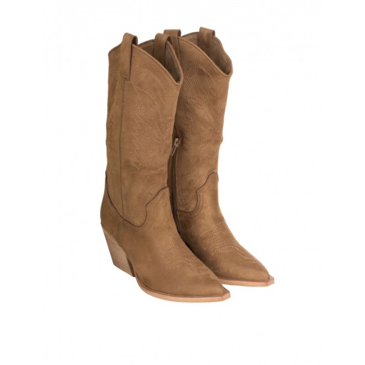 Botas Camperas Tacon Camel