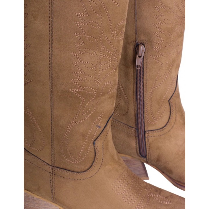 Botas Camperas Tacon Camel