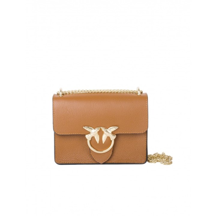 Bolso Piel Cadena Pajaros Cuero