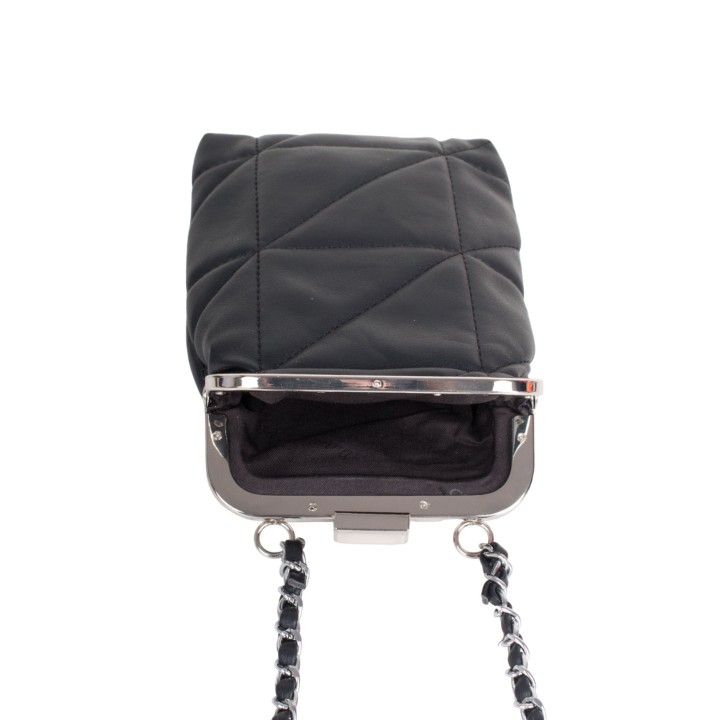 Bolso Porta Movil Acolchado Negro