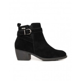 Botines Tacon Impermeables Hebilla Negros
