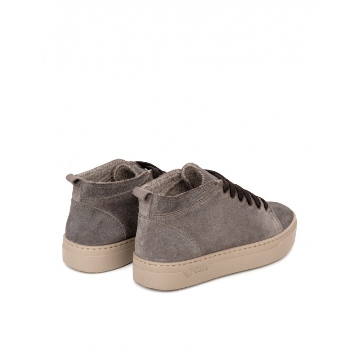 NATURAL WORLD Botines Cordones Plataforma Gris