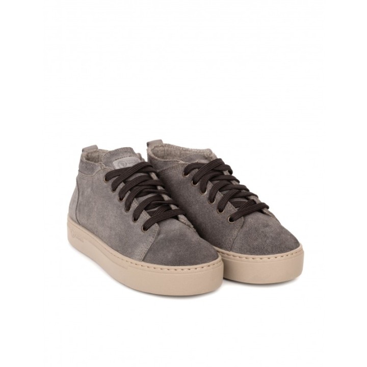 NATURAL WORLD Botines Cordones Plataforma Gris