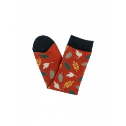 NATURAL WORLD Calcetines Veganos Hojas Naranja