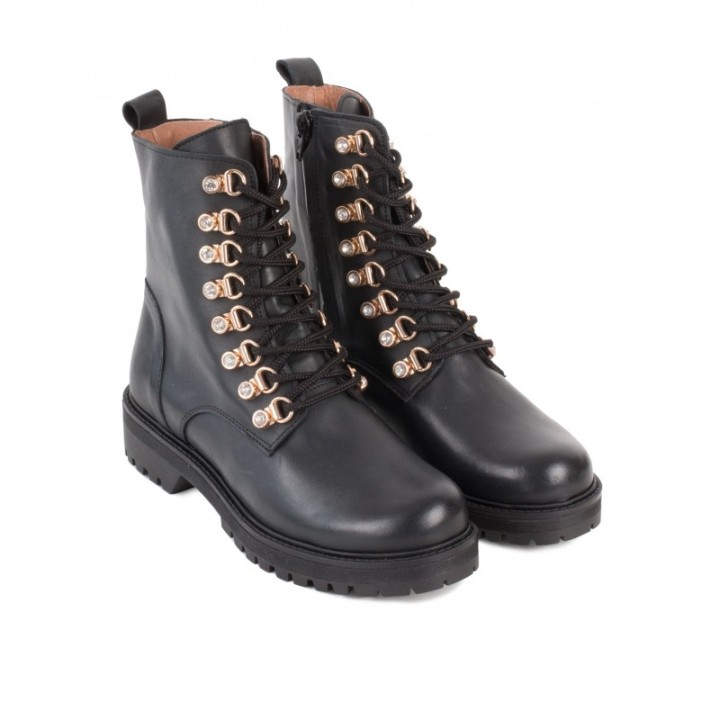 Botas Militares Piel Strass PERA LIMONERA