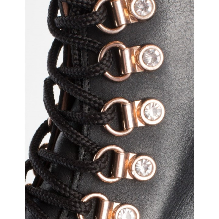 Botas Militares Piel Strass PERA LIMONERA