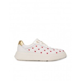 Zapatillas Piel Corazones Blancas PERA LIMONERA